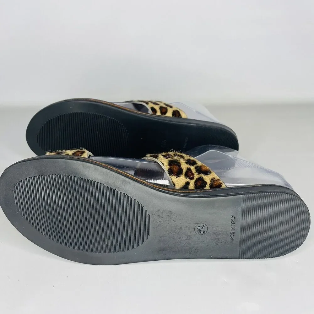 Kenneth Cole New York Womens Palm Calf Hair Thong Slide‎ Sandals Shoes Size 6.5